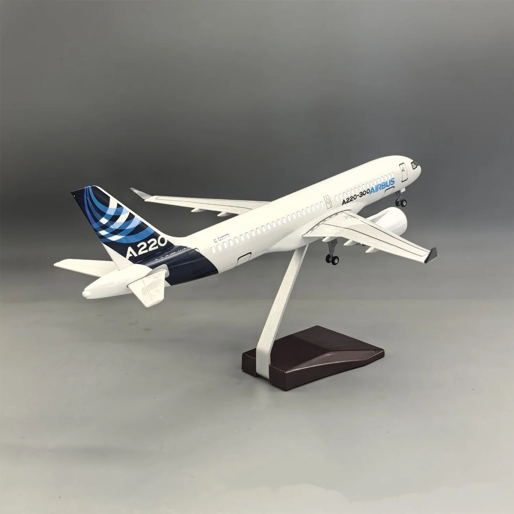 1/100 Scale for A220 prototype neo Airplane Model for Adult Pre-Built Model kit Airplane Collection Creative Tabletop Displays