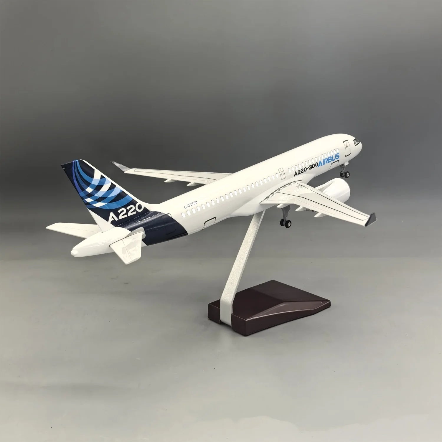 1/100 Scale for A220 prototype neo Airplane Model for Adult Pre-Built Model kit Airplane Collection Creative Tabletop Displays