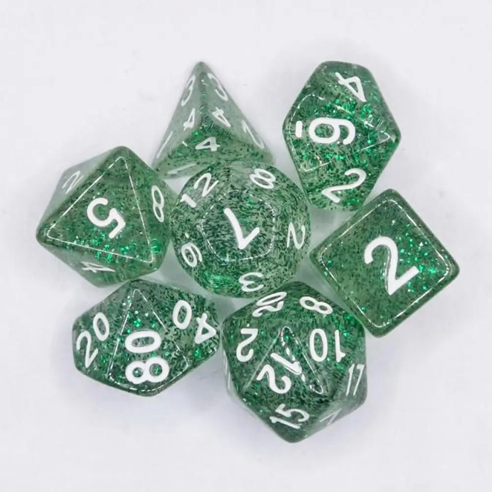 7Pcs Digital Dice Set Double Colors Acrylic Table Game Opaque Polyhedral Dices for DND Dice Tabletop Role-Playing Game Dice Gift