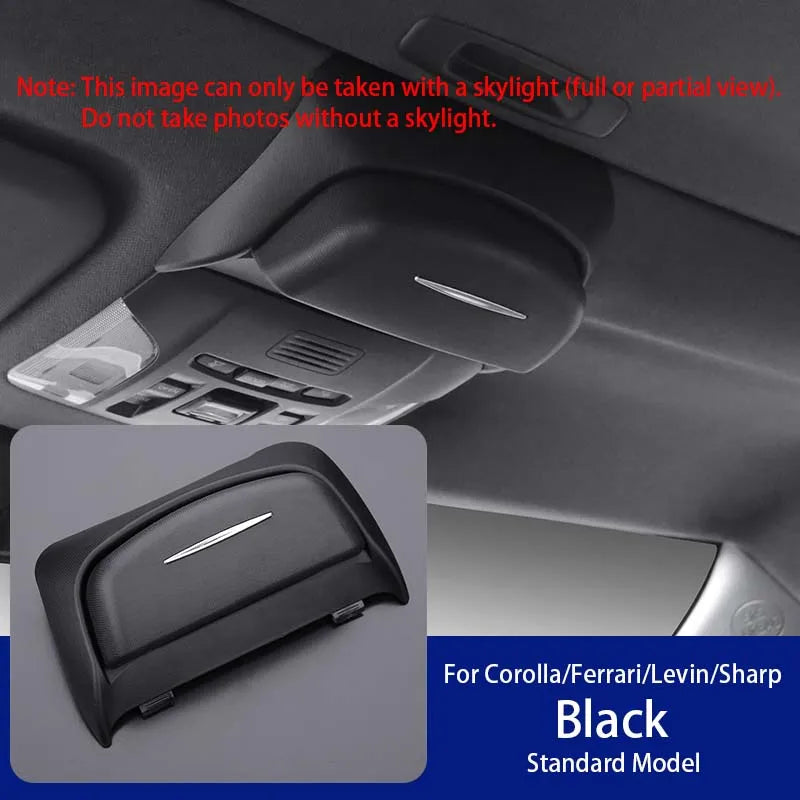 Car Sunglasses Box Holder Organizer Panoramic Sunroof Glasses Storage Box Case ABS For Toyota Corolla, Sharp, Landa Accessories