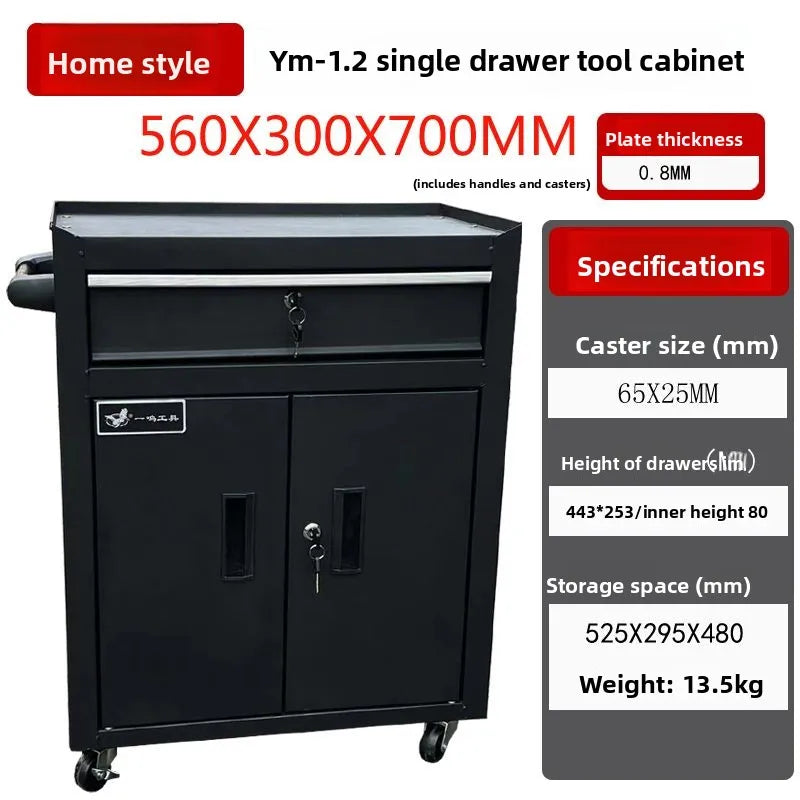 Heavy Duty Tool Cabinet with Wheels – Thick Steel Rolling Tool ChestLockable Drawers & Storage Organizerfor Garage Workshop