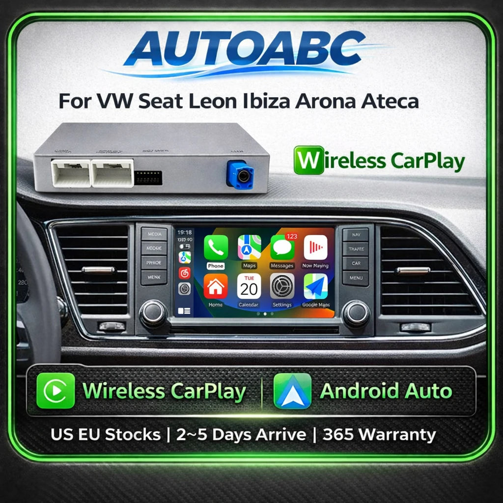 Wireless Carplay Interface For VW Seat Leon Mk3 5F Golf7 Arona IBIZA Toledo Ateca 2013-2019 MIB Support OEM Camera Android Auto