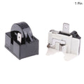 New【Refrigerator Compressor PTC Start Relay Refrigerator Starter Overload Protector 1/2 Pin 15 1/6H Replacement Protector】