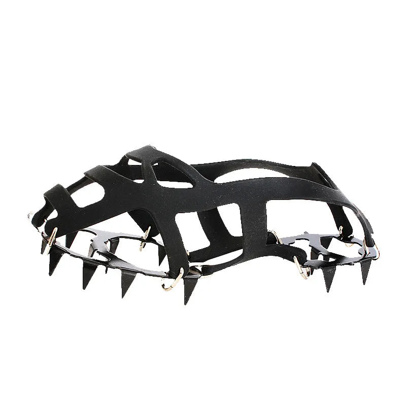 18 Spike Manganese Steel Silicone Anti Slip Ice Grips Traction Cleats For Boots Hiking Snow Outdoor Accessory