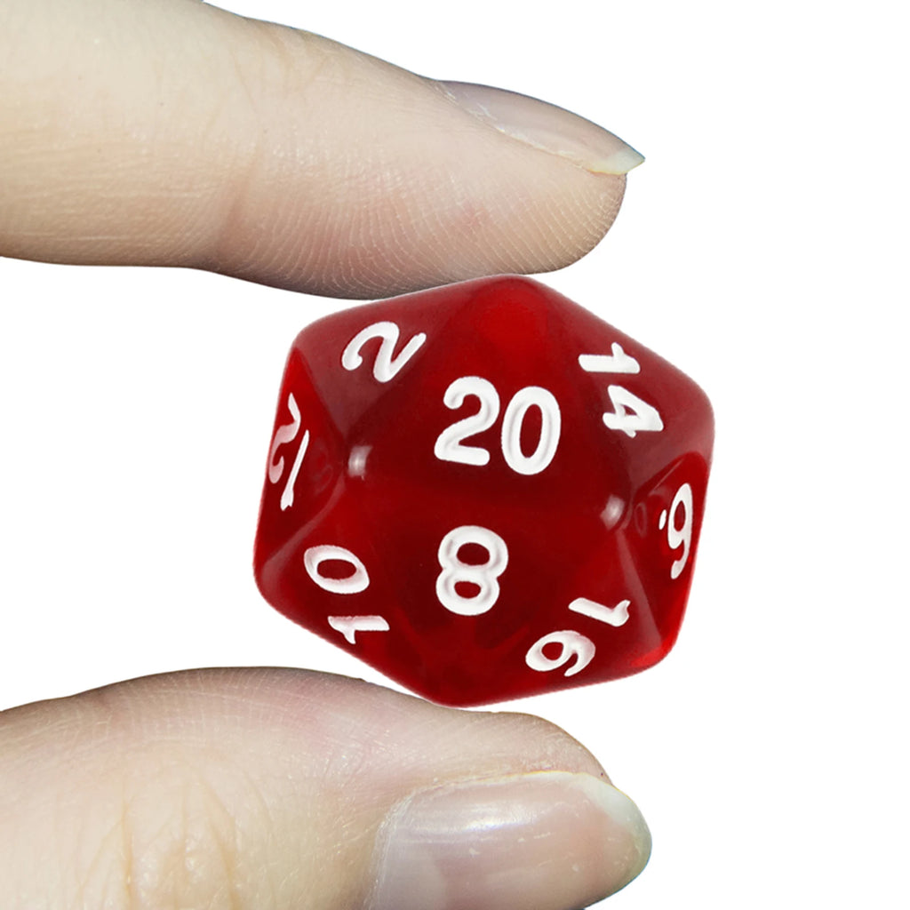 D20 Dice Set 10pcs/set Polyhedral 20 Sided Transparent Dice for Role Playing DND COC Entertainment Board Game