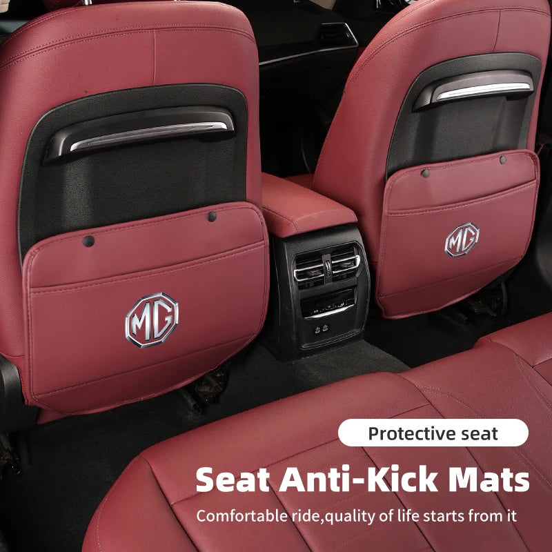 Car Seat Anti Kick Pad Seat Back Storage Mat Protector Cover Interior For Morris Garages MG 3 5 6 7 HS ZS GS Hector TF GT ZR RX5