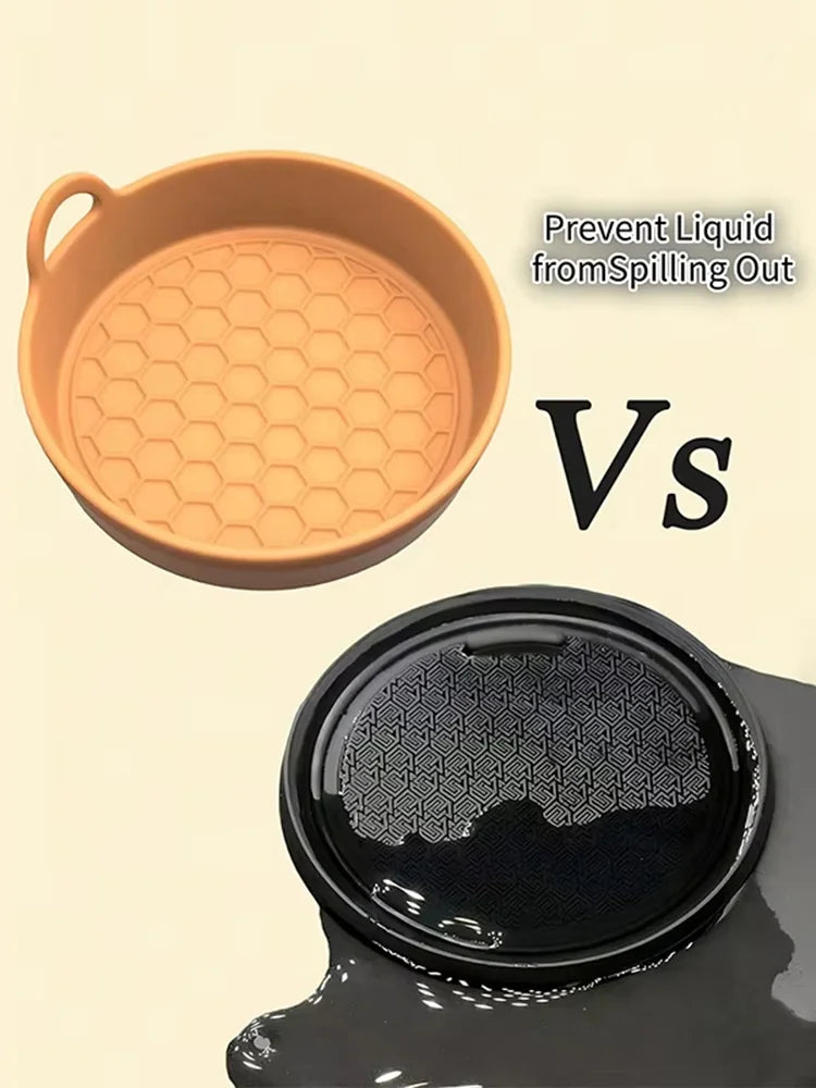 1/2Pcs Silicone Car Coasters - Non-Slip Heat-Resistant Design for Car Durable Eco-Friendly Spill-Proof Fits Most Cup Holders