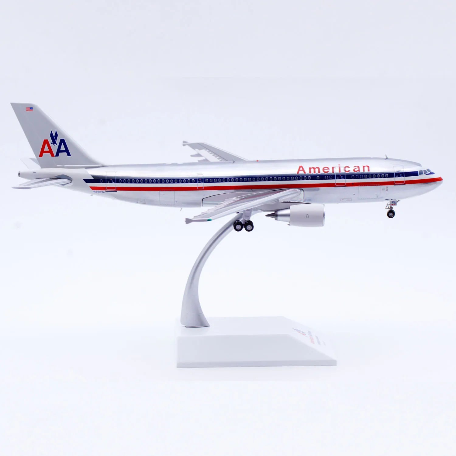 XX20013 Alloy Collectible Plane Gift JC Wings 1:200 American Airlines Airbus A300-600R "Polished" Diecast Aircraft Model N70074