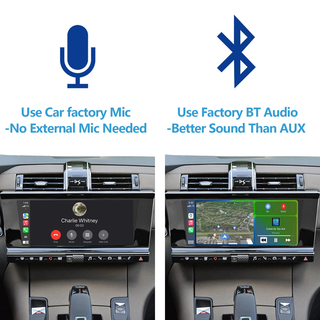 Wireless CarPlay & Android Auto Interface for DS7 DS3 DS9 2017-2023, Support OEM Bluetooth Audio