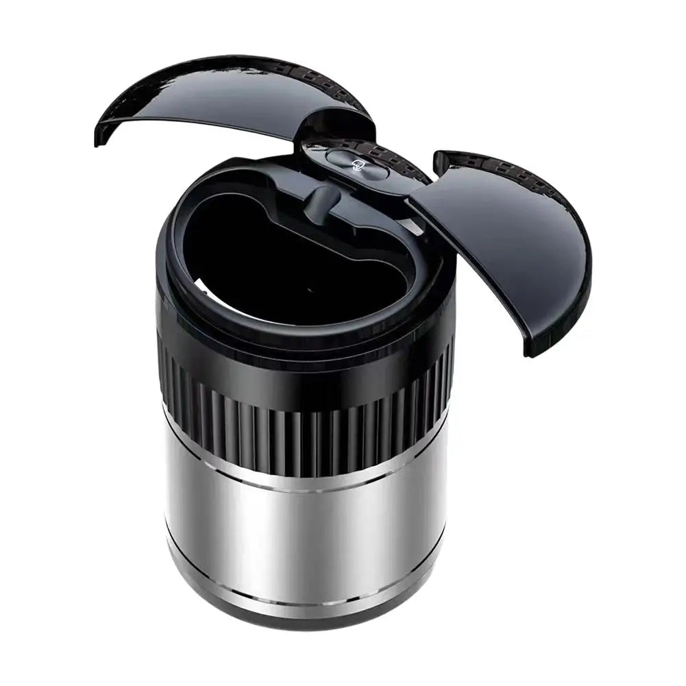 Car Smart Ashtray Built-in Led Light With Lid Touch Smokeless USB Rechargeable Ashtray Cover Opening With Ashtray B5W3