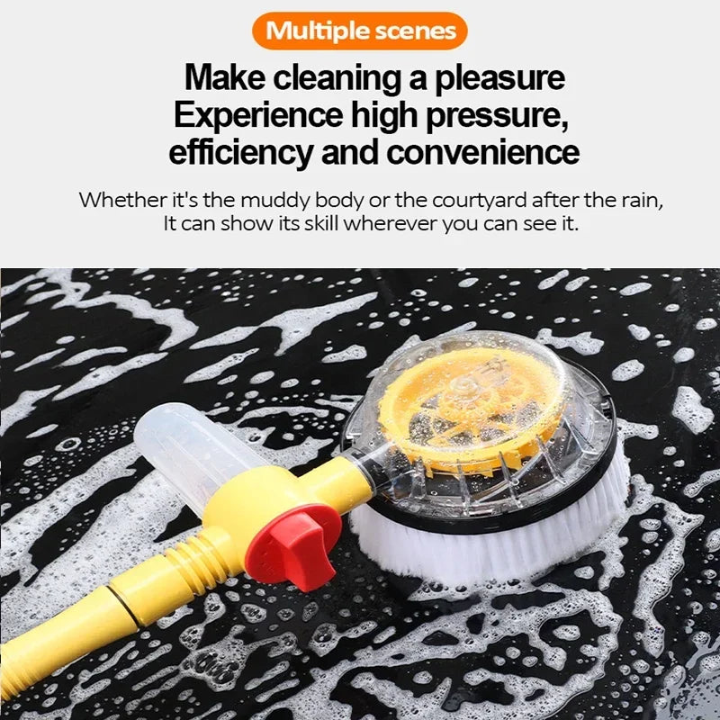 Car Wash Brush Cleaning Tools Mop Long Handle Automatic Rotating Foaming Car Chenille Microfiber Wash Mop for Car Truck Cleaning
