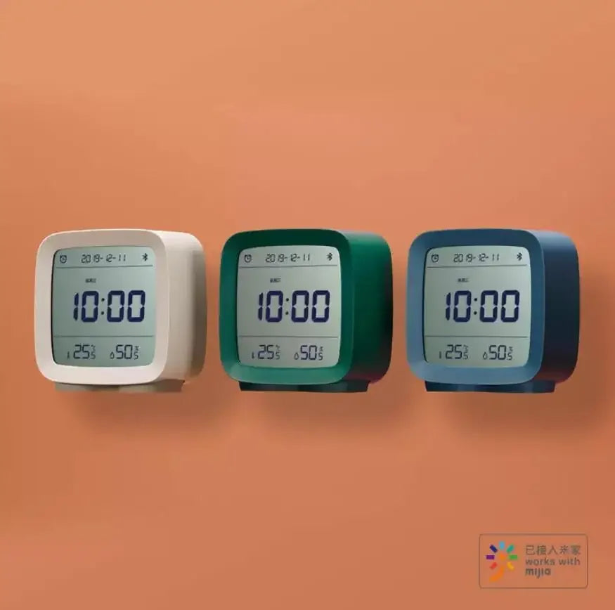 Cleargrass Qingping Bluetooth Smart Alarm Clock Temperature Humidity Display LCD Screen Adjust Night light For Xiaomi Mihome APP