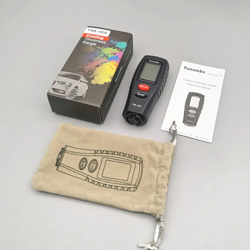 Digital Mini Coating Thickness Gauge Car Paint Thickness Meter Paint Thickness Tester Thickness Gauge with Backlight YNB-100S