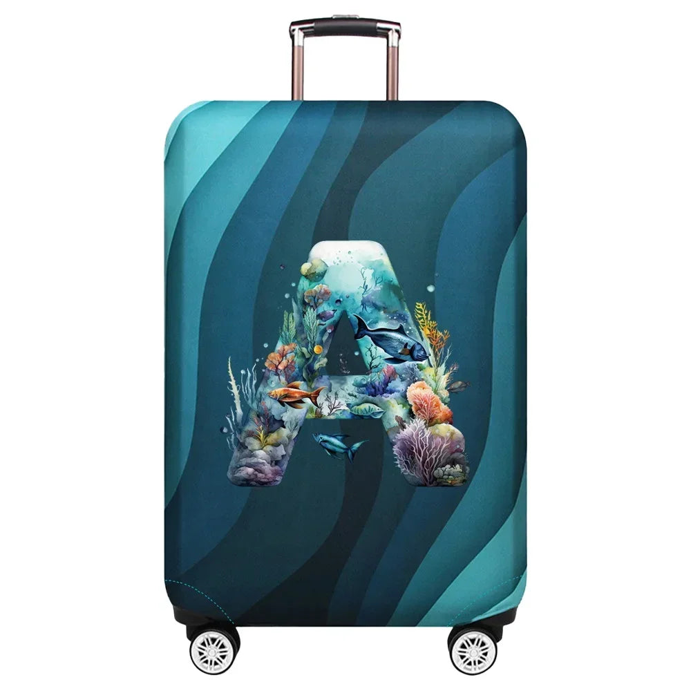 Elastic Fish Letter Series Luggage Protective Cover Suitable for 18-32 Inch Bag Suitcase Covers Trolley Cover Travel Accessories