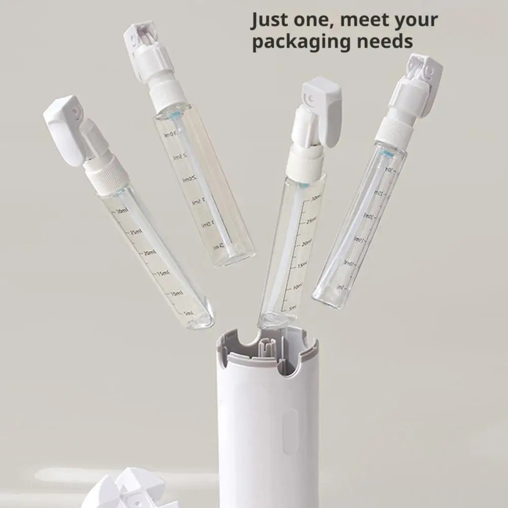 Travel Bottles 4-in-1 Leak-Proof Refillable Containers with Dispenser Pump for Shampoo Lotion Conditioner Body Wash Bottles Set