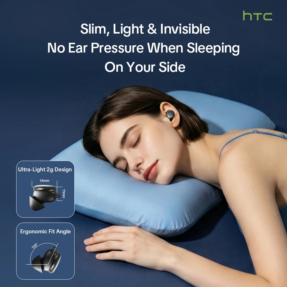 HTC NE92 TWS Earphones Bluetooth 5.4 ANC Active Noise Cancelling ENC HD Call HiFi Stereo Deep Bass with Mic for iPhone Android