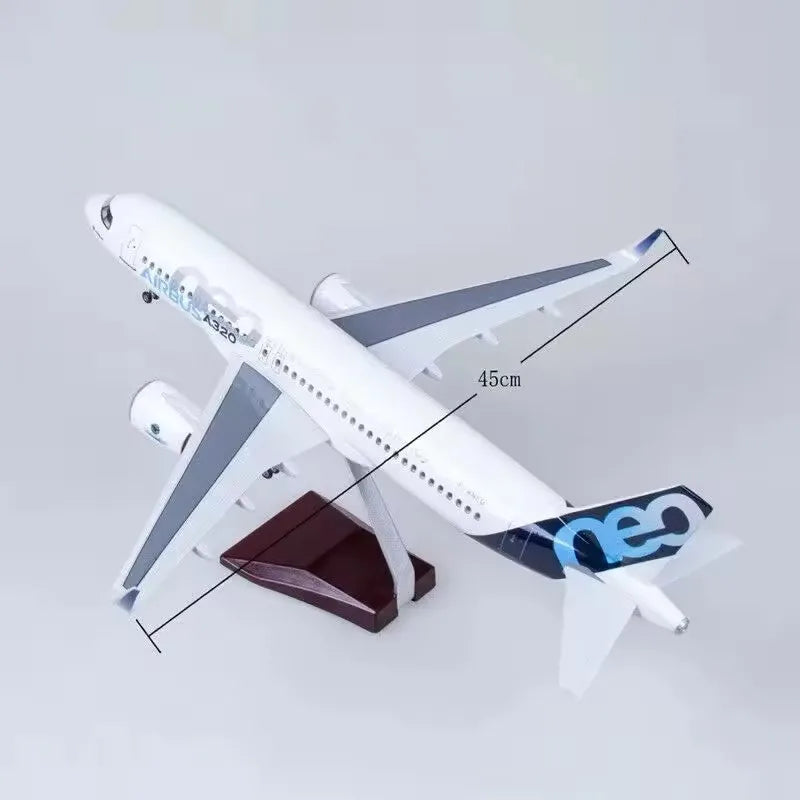 1:80 Scale 47 Cm Model Airbus A320 NEO Passanger Plane Toys Airplane Aircraft With Light And Wheel Collection Display Gifts Fans