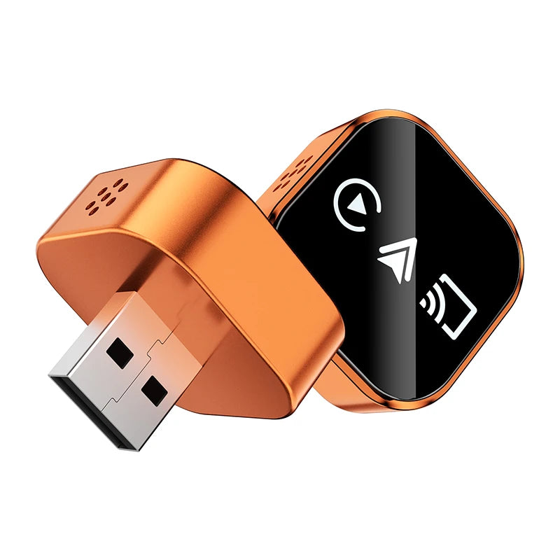 The latest upgraded 3-in-1 wireless CarPlay adapter with colorful breathing light, plug and play wired to wireless converter, compatible with IOS CarPlay and Android Auto, supports 2.4/5GHz WiFi and wireless 5.0, wireless Air