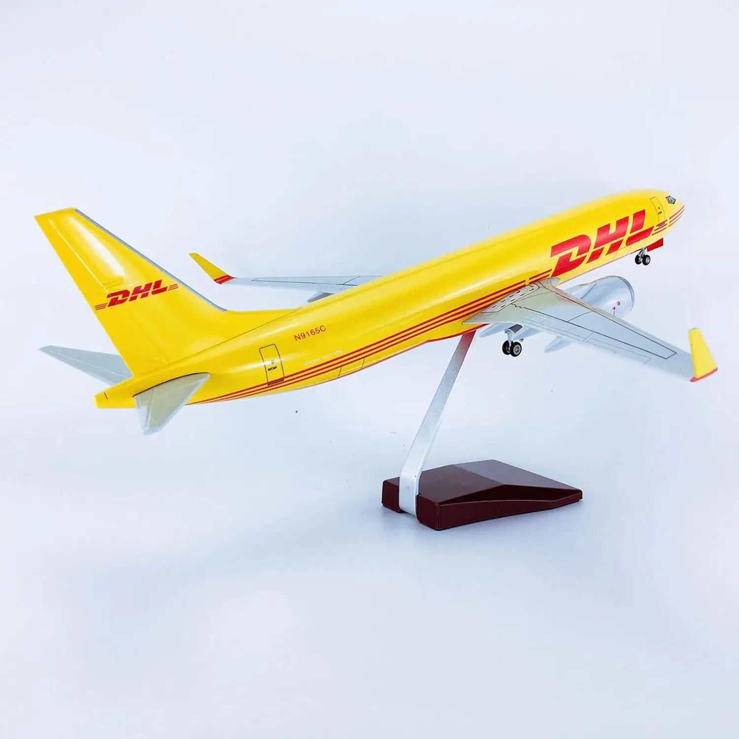 1:85 Scale Aircraft B737 Model DHL Cargo Express 47CM Airline With Base Landing Gears Boys Toys Resin Plane Model For Collection