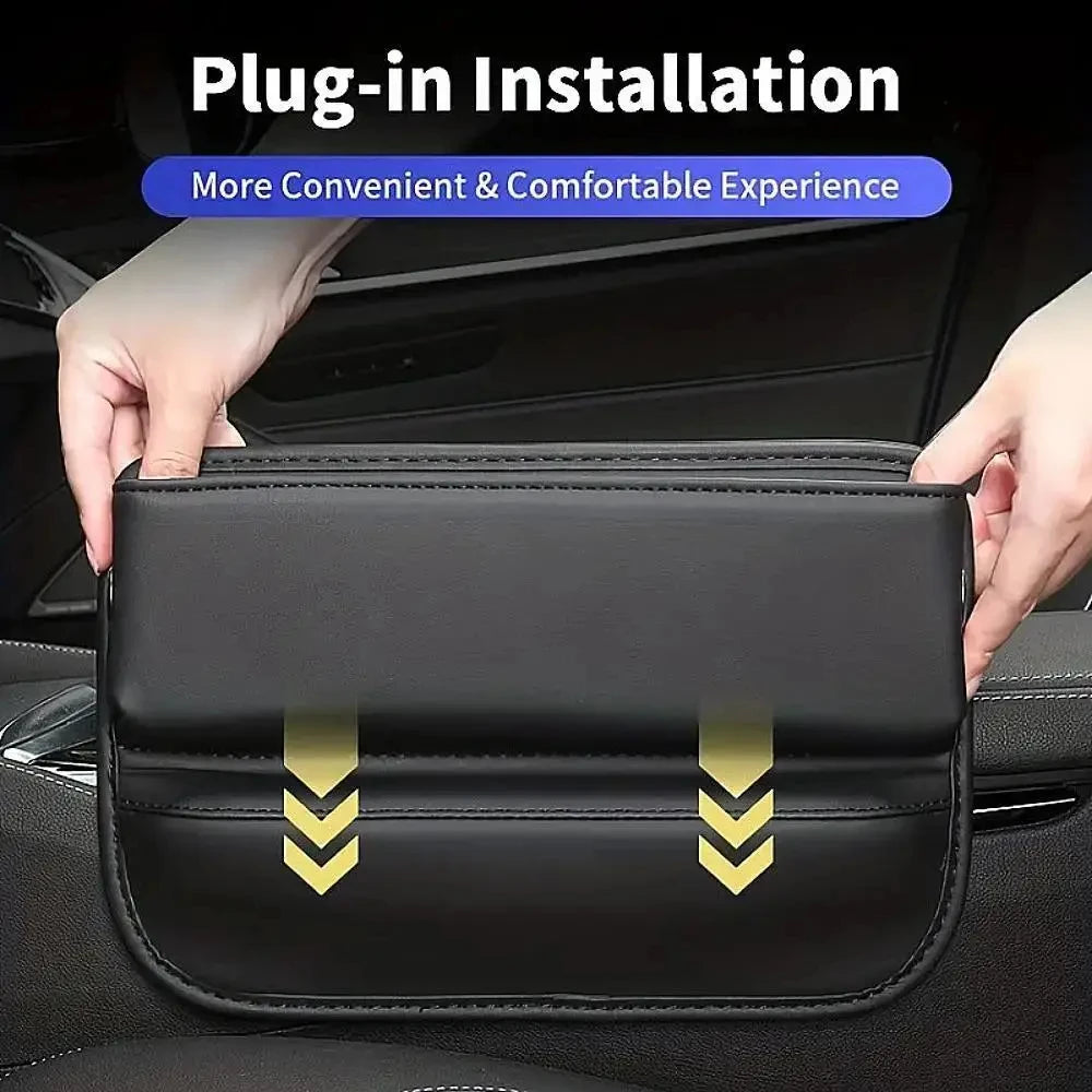 1pcs Leather Car Seat Gap Organizer Multifunction Console Crevice Filler Side Storage Box Car Interior Storage Pocket