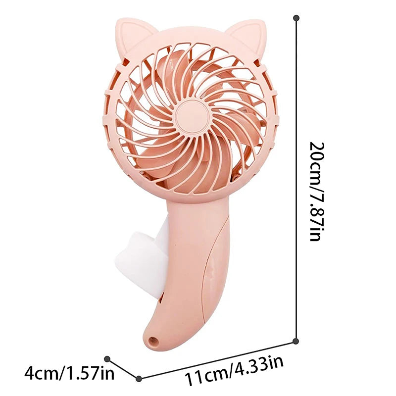 Portable Hand Pressure Fan Mini Handheld Fan Without Battery Cartoon Fan Summer Air Cooler Travel Home Fan