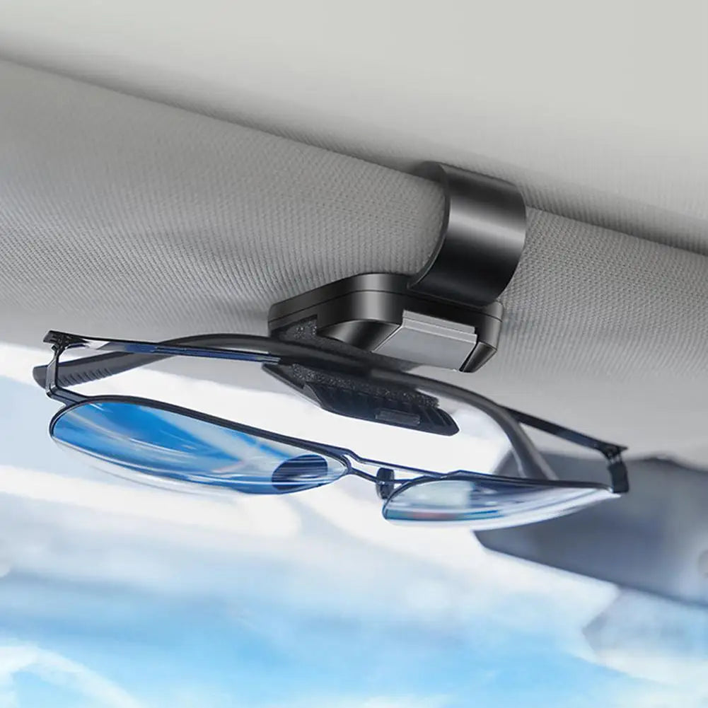 1PC Car Sun Visor Glasses Clips Interior Eyeglasses Auto Storage Interior Alloy Holder Accessory With Buckle Compact Storag Q2B1