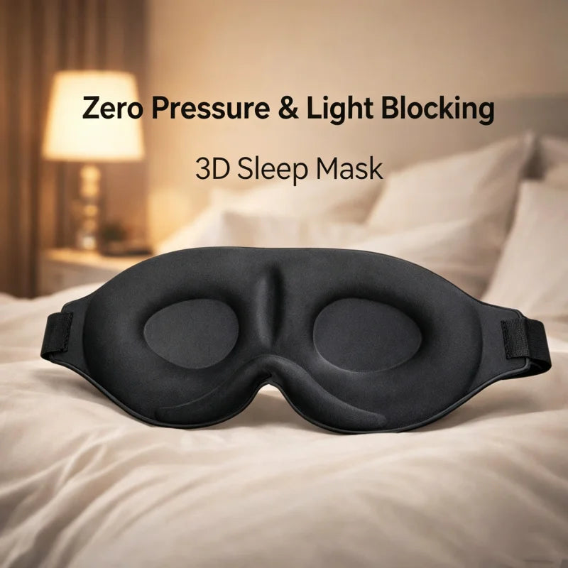 3d Sleep Eye Mask Comfort Light Blocking Eyeshade Memory Foam No Pressure On Eyes Soft Breathable Blindfold For Travel Nap