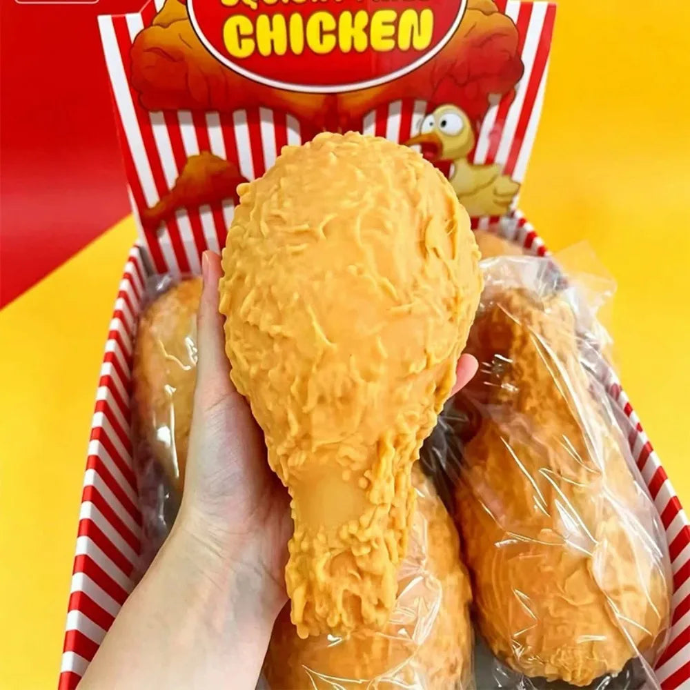 1PC Simulation Fried Chicken Drumstick Squishy Toy Slow Rising Realistic Food Squeeze Toy Boys Girls Birthday Party Favors