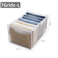 7 Grids Closet Clothes Storage Boxes Foldable Jeans Pants Storage Box Cabinet Drawer Organizer Jeans Socks Separation Organizer