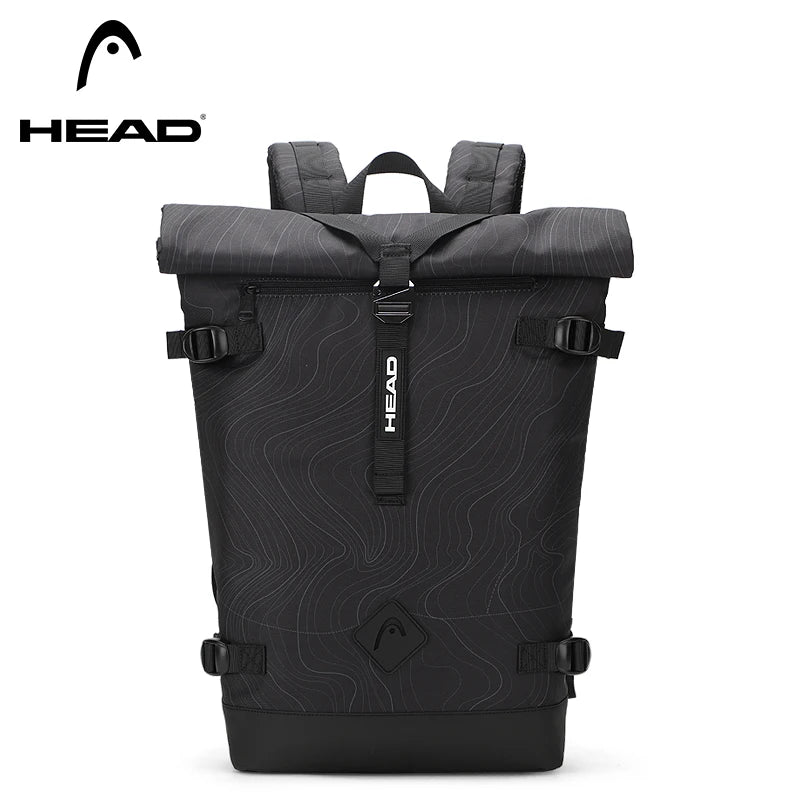 HEAD Waterproof Travel Duffel Backpack，Women/Men Business Laptop Backpacks，Expandable College/School Bag Bookbag for Sport Gym
