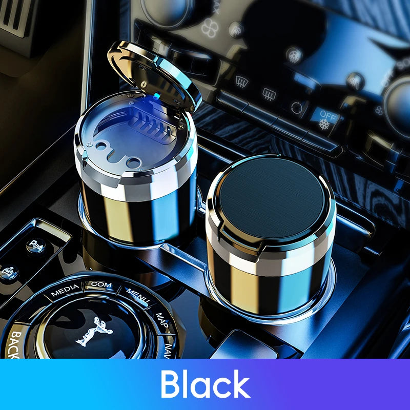 Car Cigarette Ashtray with Lid with LED Night Light Portable Detachable Vehicle Ashtray Holder Cigarette Ashtray Accessory