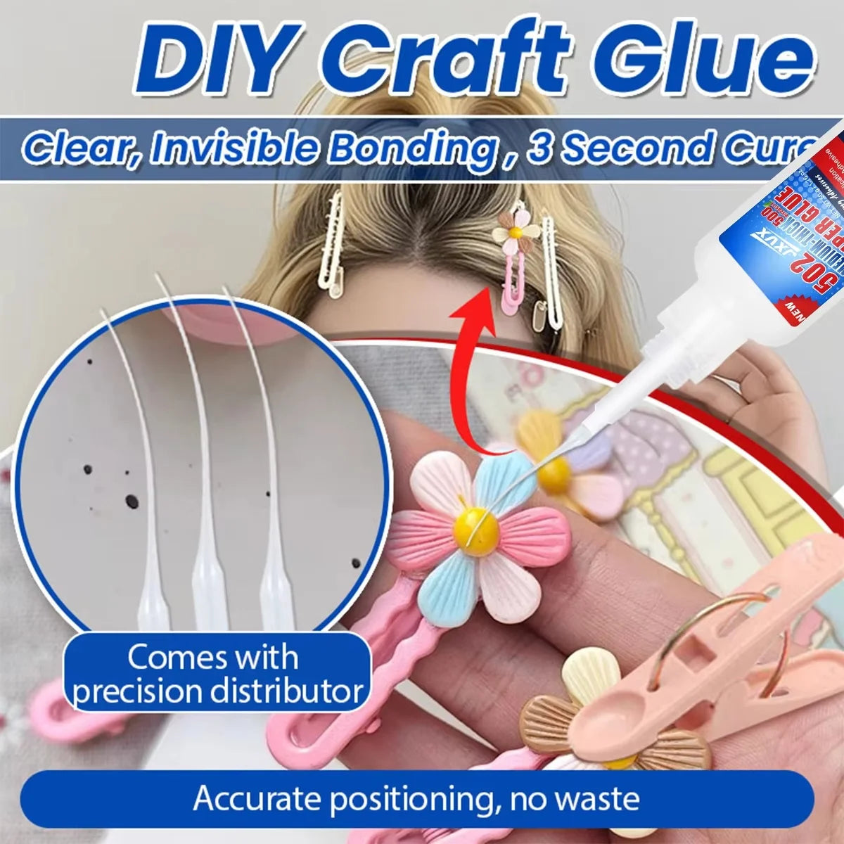 20g Best Seller 50g Optional 502 Super Glue Strong Instant Adhesive for Metal Plastic Wood Craft Cyanoacrylate 3-10s Curing