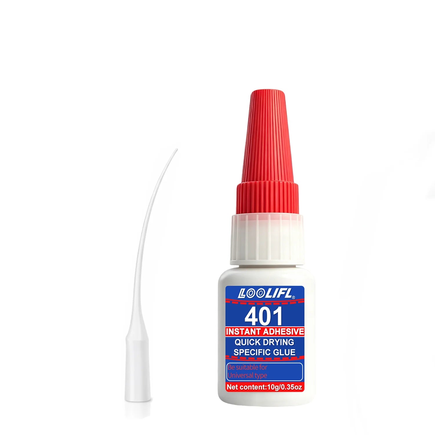 Loolifl 401 Instant Adhesive 10g 1-7Pcs Super Glue Fast Dry Cyanoacrylate Glue Universal Strong Bond for Metal Plastic Ceramic