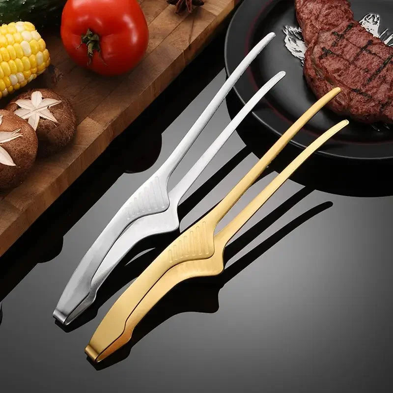 Multifuctional Barbecue Metal Anti-slip Clips Delicate Food Clips Self-standing Tongs Clamp Kitchen Gadgets Barbecue Accessories