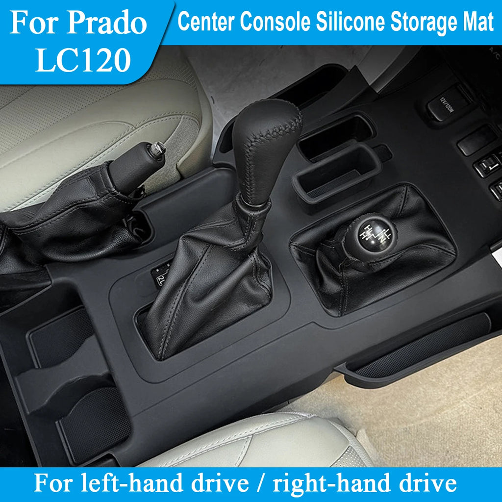 For 2003-2009 Prado LC120, Center Console Silicone Storage Mat, Expand Storage Space, Car Interior Modification Accessories