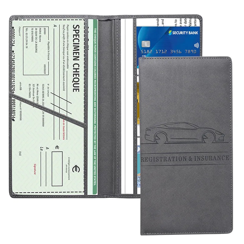 Simple Stylish Driver's License Car Registration Certificate Holder Document Cover Ticket Storage Anti Magnetic Card Bag