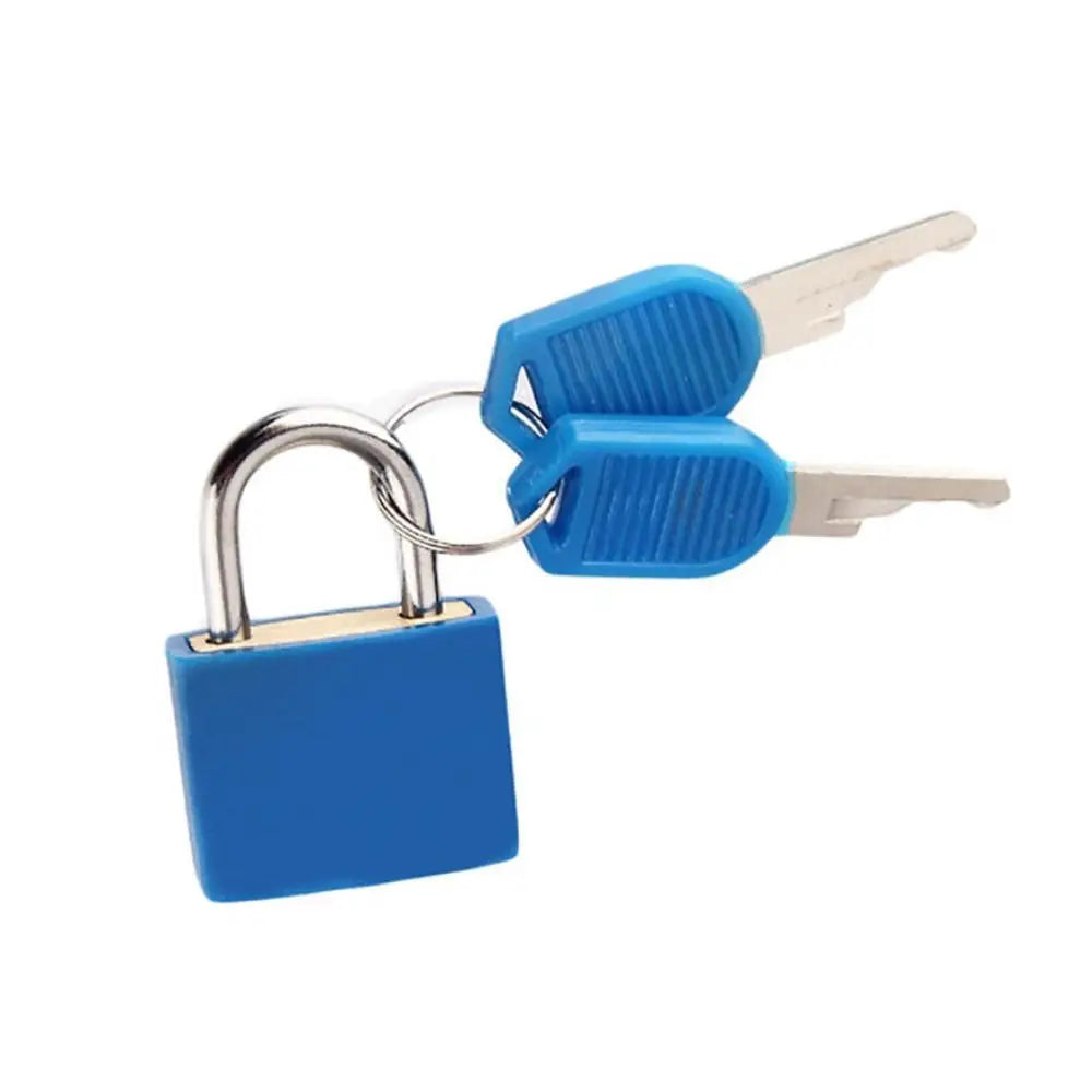 23mm Coloured Home Ornament Dormitory Appliances Small Luggage Lock Suitcase Padlock Cabinet Door Bookbag with 2 Keys