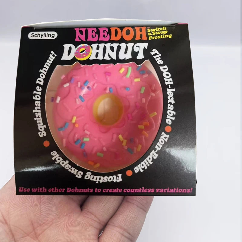 hot NeeDoh Dippin Dazzler Egg Donut prank stress relief toy soft glue vinyl squeeze toy Slow Rebound Pinch Ornament Relaxation