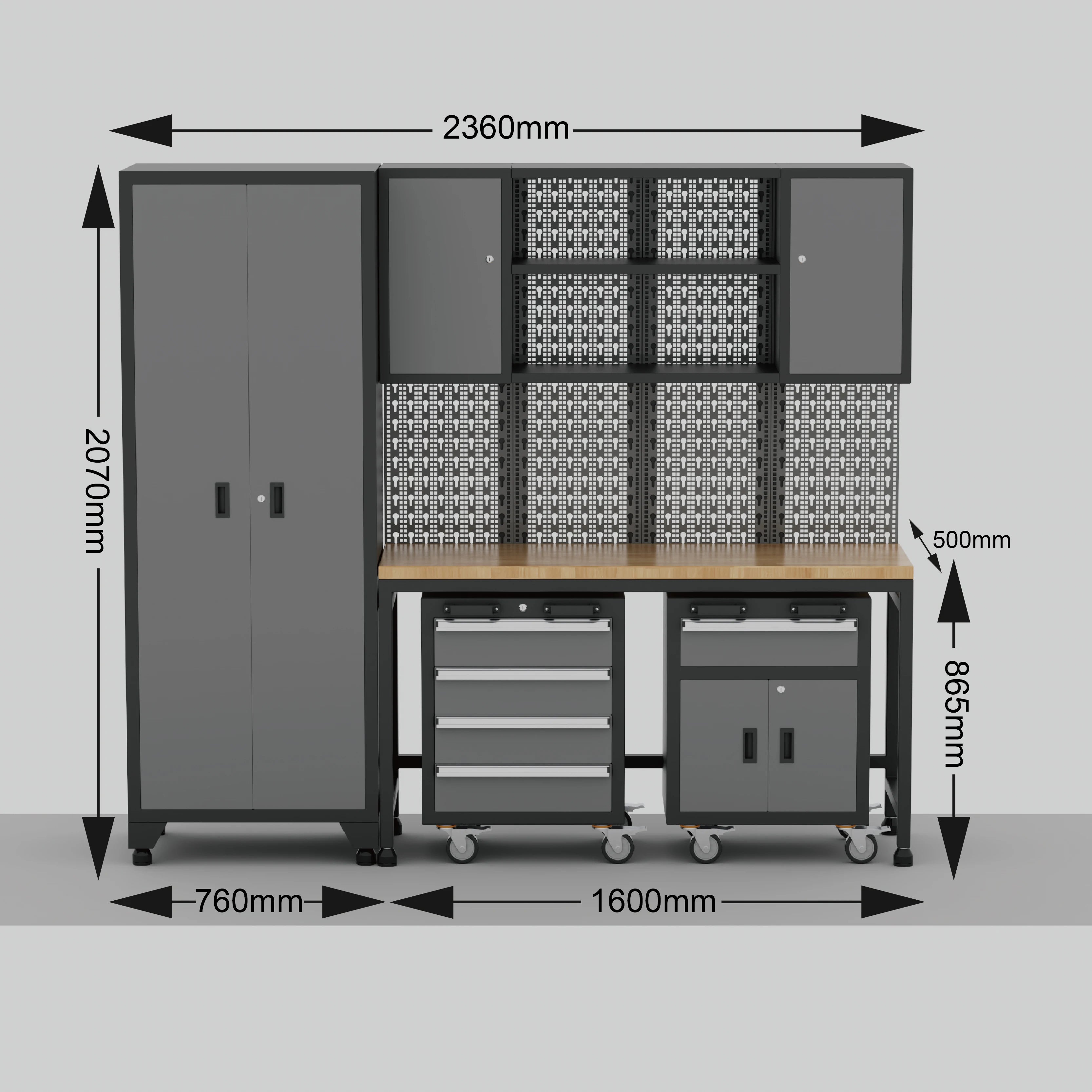 Workshop Tool Storage Metal Garage Trolley Heavy Duty Lockable Tools Storage Garage Cabinets