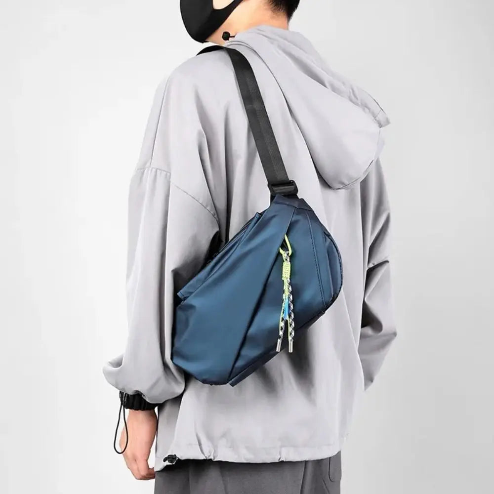 Fashion Nylon Shoulder Chest Bag Waterproof Large Capacity Messenger Bag Travel Bag Running