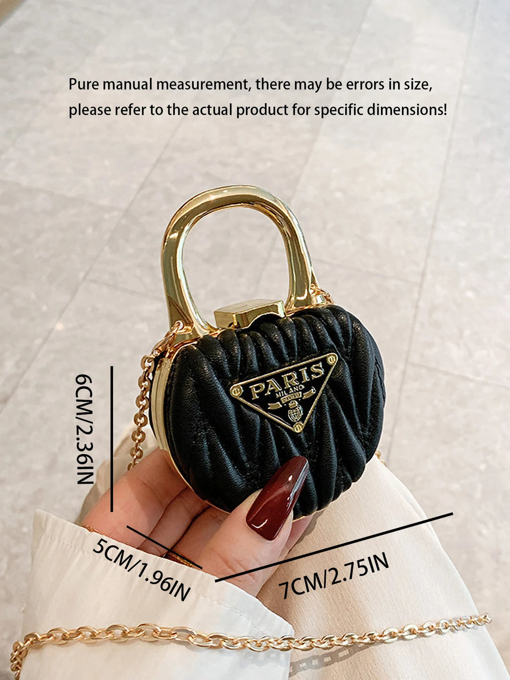 Mini and compact chain mouth red envelope fashionable small fragrance style hand-held shoulder bag