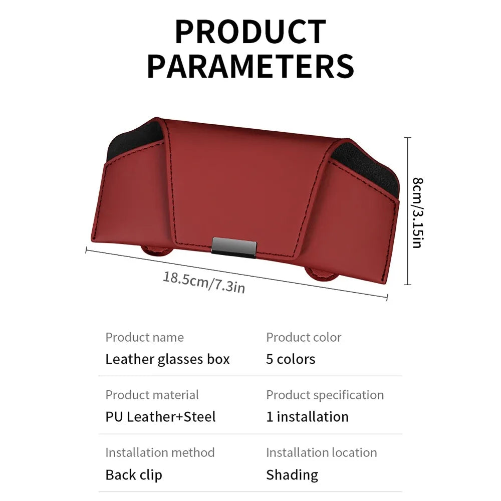 Car Glasses Case Sun Visor Storage Magnetic Sunglasses Holder Portable Glasses Clip Auto Accessories