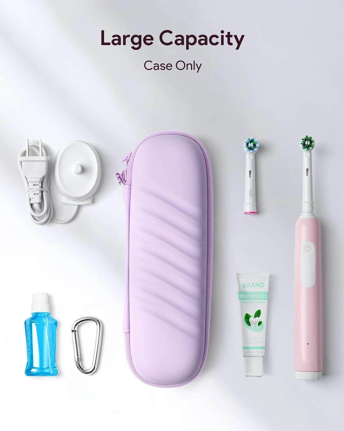 Electric Toothbrush Storage Bag for Oral-B Pro/iO/Philips Sonicare, Multi Use Shockproof Case with Mesh Pocket Covers Protection