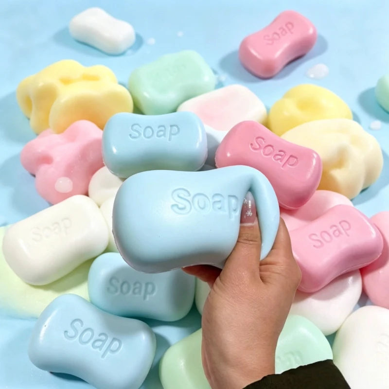 Soap Ball Squishy Soap Stress Ball Fidget Toy Crunchy Squeeze Ball Round Blocks Filled ASMR Anti Stress Toys for Adults