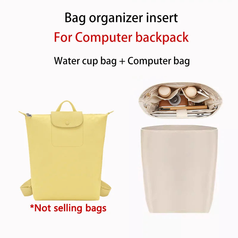 Bag Organizer Insert For Longchamp Backpack Storing Computer Water Bottle Easy To Find Nylon Durable Bag Support Bag Accessories