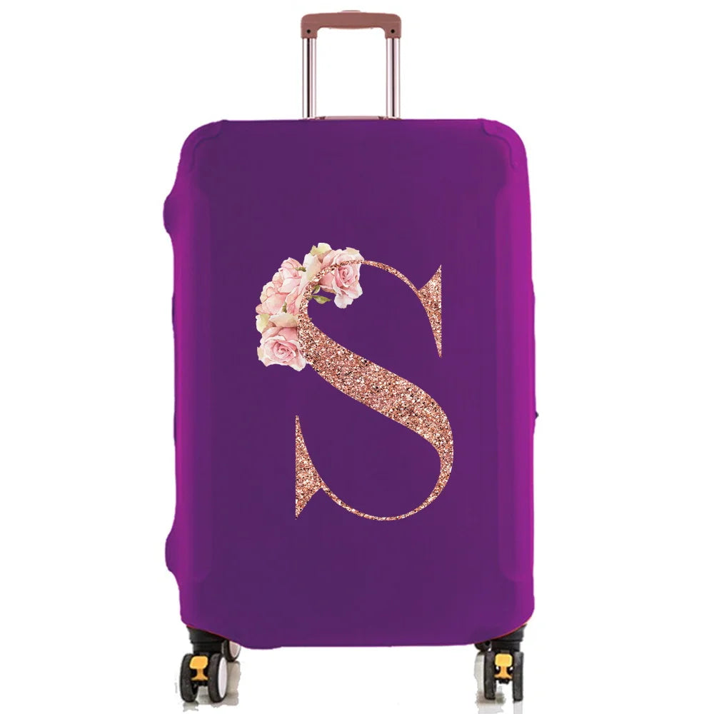 For 18-32 Inch Luggage Cover Suitcase Protector Travel Accessories Unlimited Rose Gold Stretch Fabric Dust Cover Trolley Case