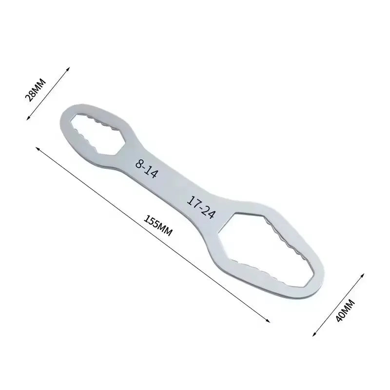 Mini Portable 10-in-1 Hexagonal Metal Bone Wrench Tool High-Quality Multi-Purpose Wrench for 6-15 mm Inner Hole Bicycle Repair