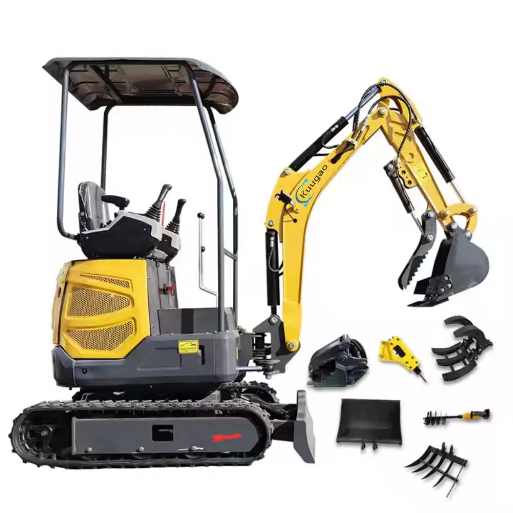 Mini Excavator 1.5 Ton 1.8 Customized Free Shipping Multi-function Mini Bagger Digger Small Crawler Farm Excavators Garden
