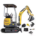 Mini Excavator 1.5 Ton 1.8 Customized Free Shipping Multi-function Mini Bagger Digger Small Crawler Farm Excavators Garden