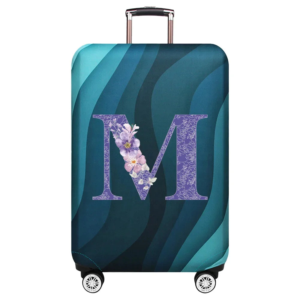 Luggage Covers 18-32inch Protector Travel Luggage Suitcase Protective Cover Stretch Dust Covers Print Purple Flower Series